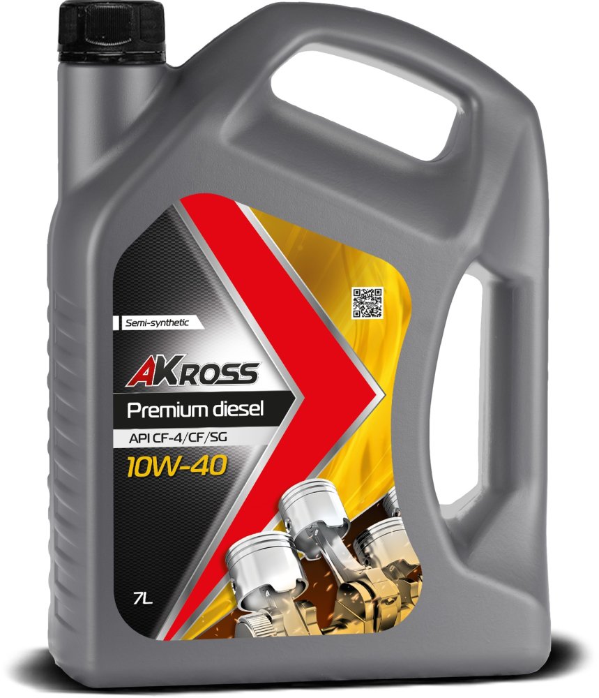 Моторное масло AKross 10W-40 Premium Diesel СF-4/CF/SG 7 л (дизель)