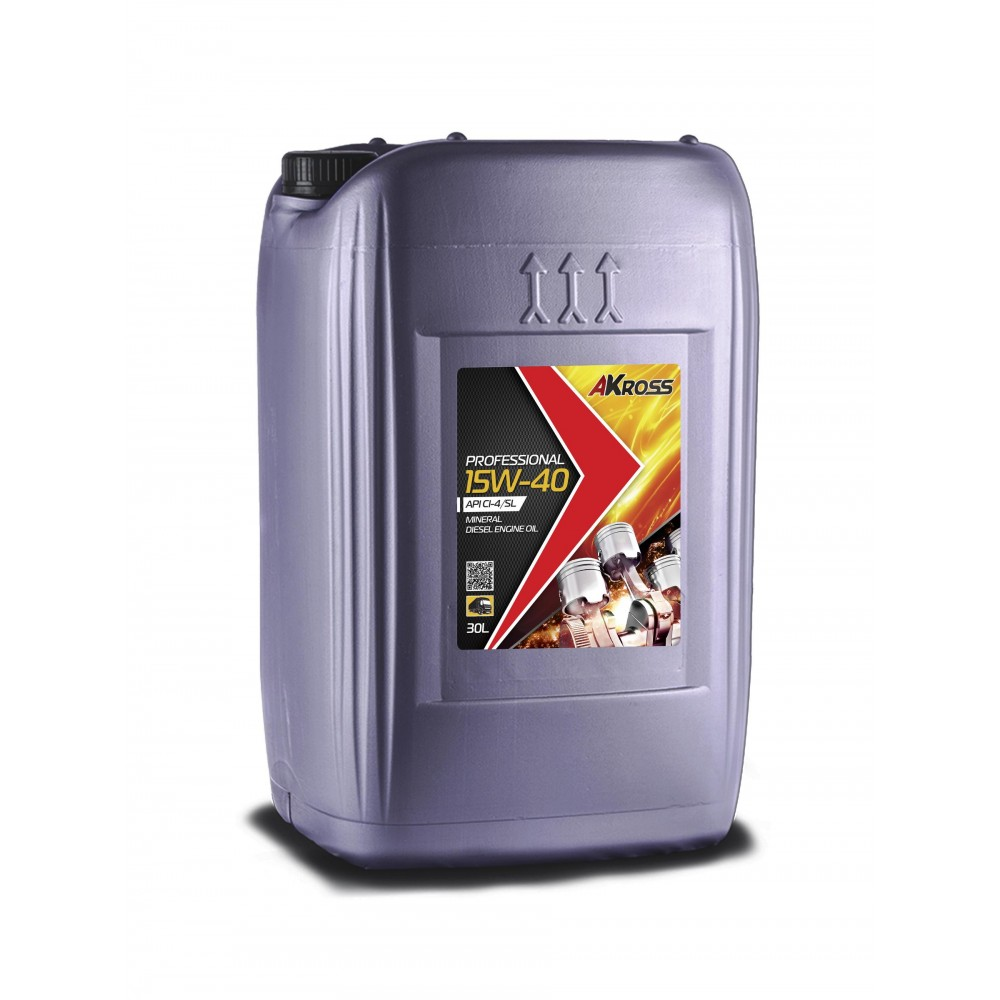 Моторное масло AKross 15W-40 Professional CI-4/SL 30 л (дизель)