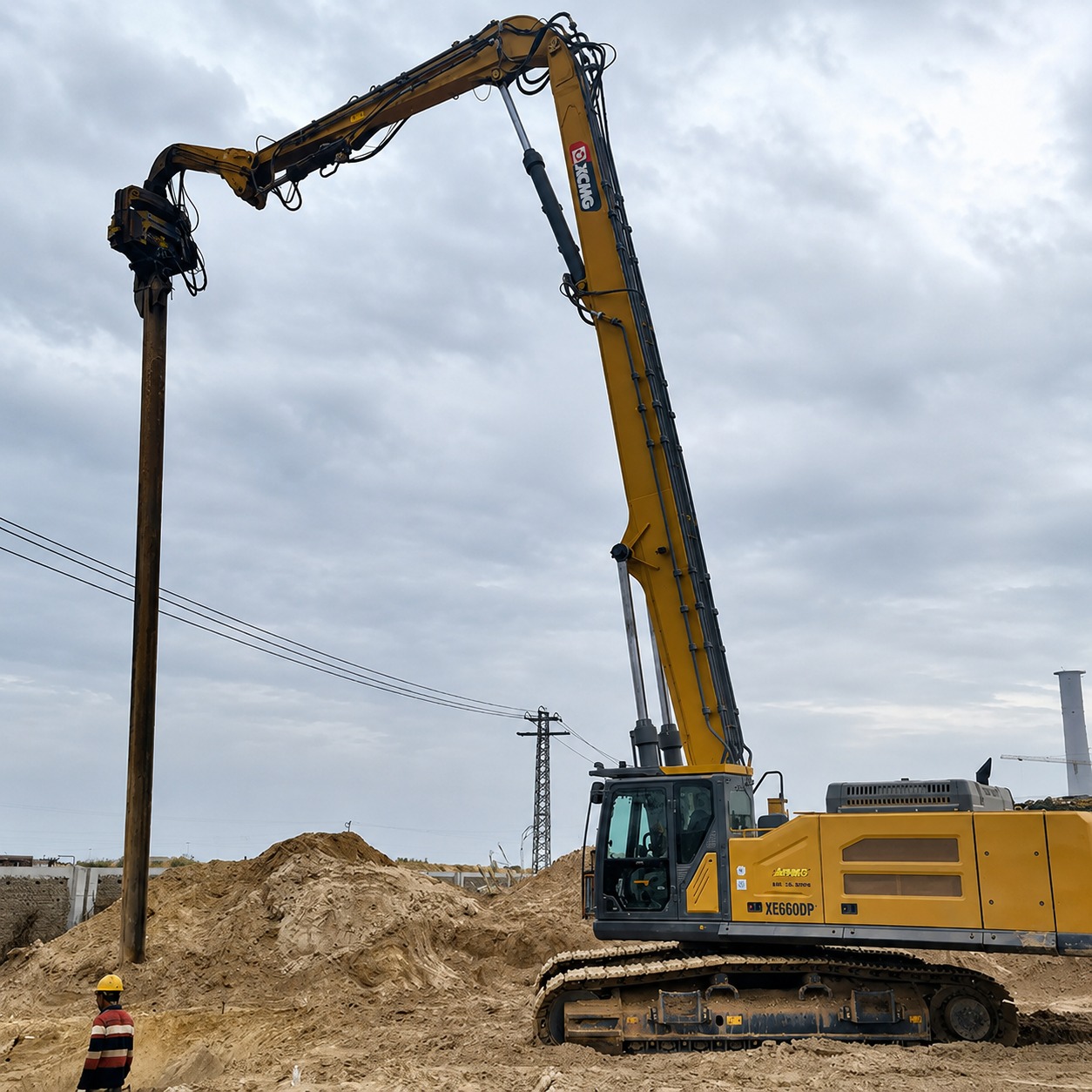 Вибропогружатель с нижним захватом RV250