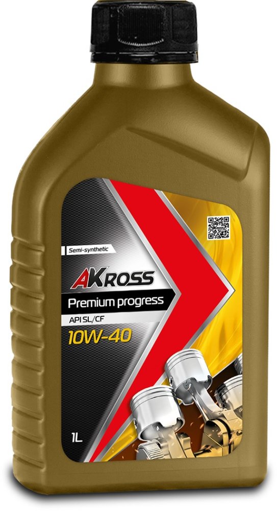 Моторное масло AKross 10W-40 Premium Progress SL/CF 1 л (бензин)