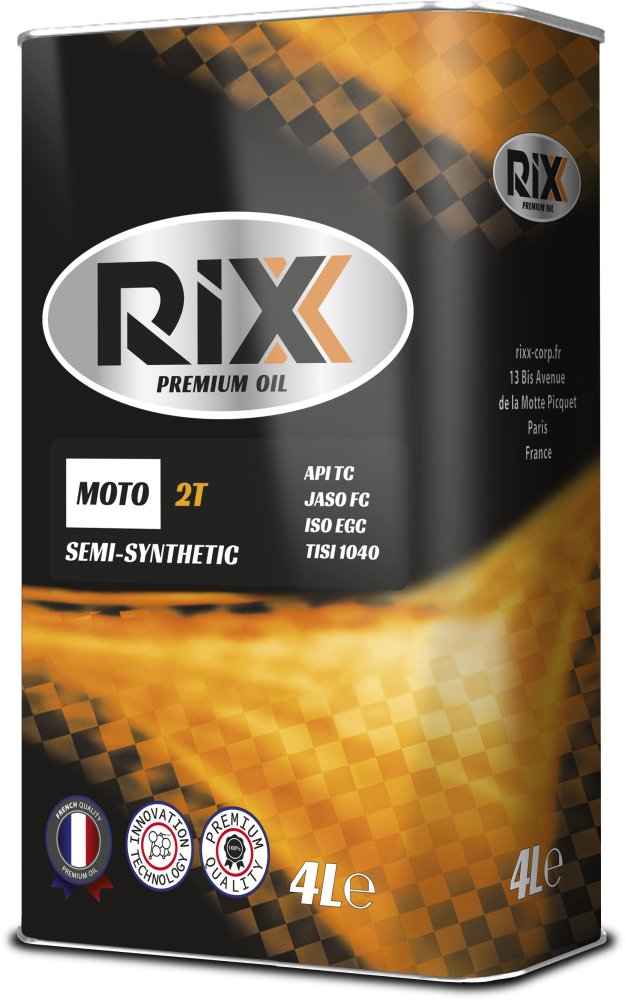 Полусинтетическое моторное масло RIXX MOTO 2T 4 л для двухтактных двигателей