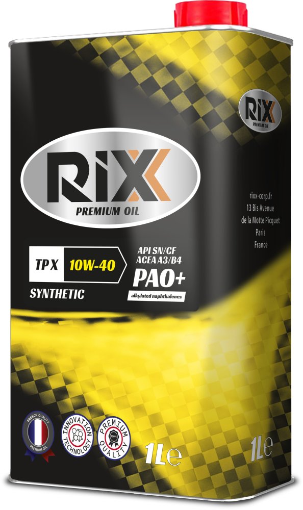 Синтетическое моторное масло RIXX TP X 10W-40 SN/CF A3/B4 – 1 л