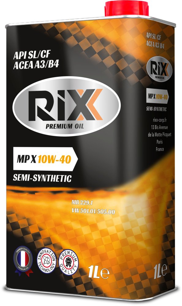 Полусинтетическое моторное масло RIXX MP X 10W-40 SL/CF A3/B4 -1 л