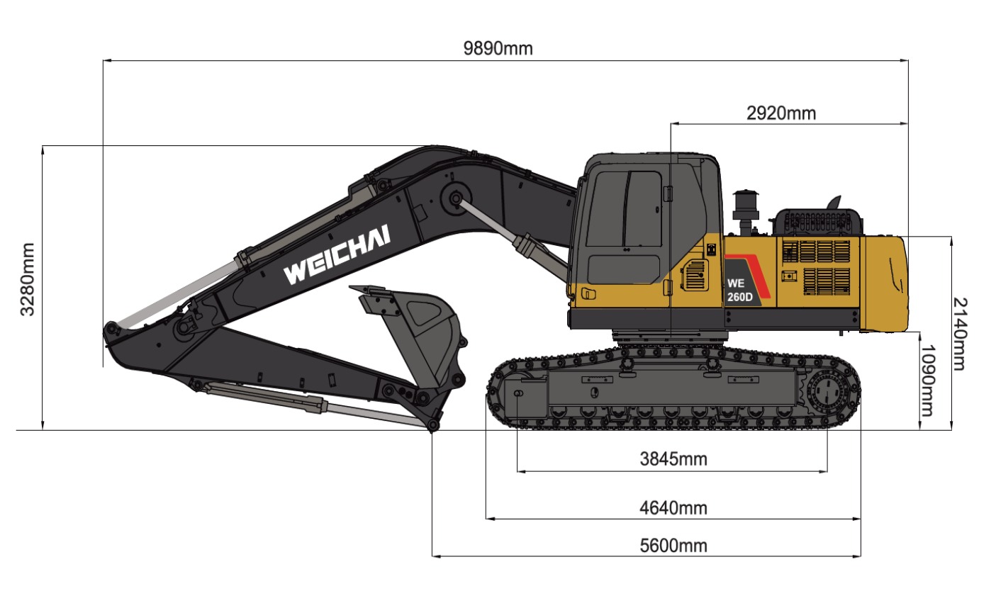 Гусеничный экскаватор Weheavy WE260D