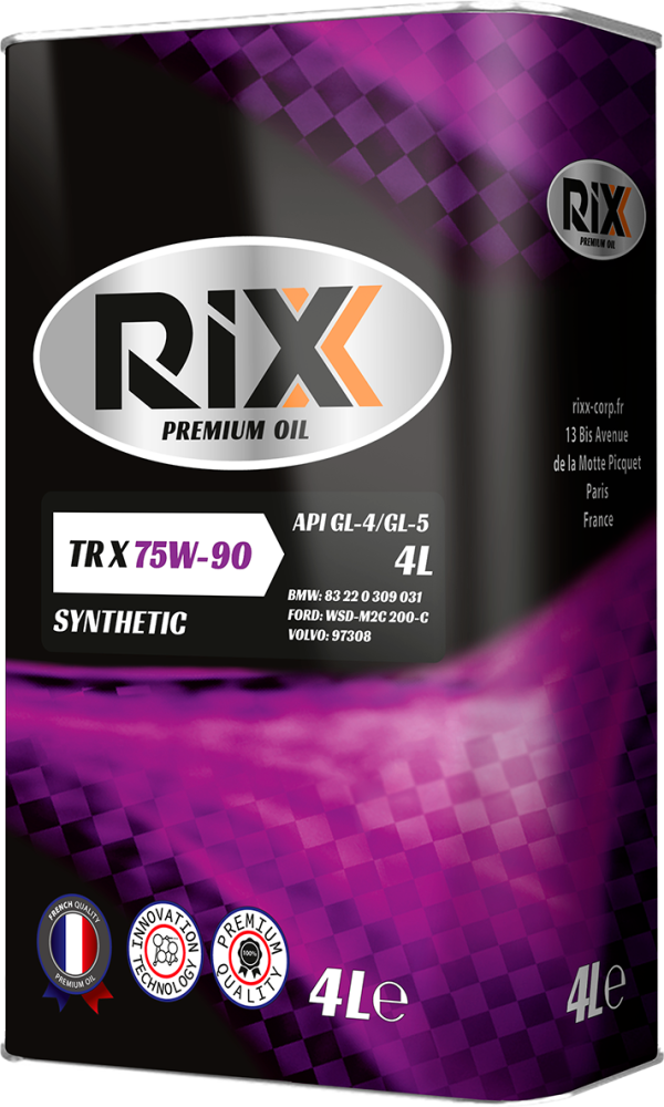 Трансмиссионное масло RIXX 75W-90 GL-4/GL-5 – 4 л