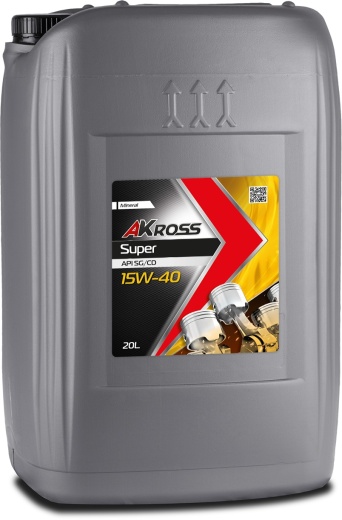 Моторное масло AKross 15W-40 Super SG/CD 20 л (бензин)