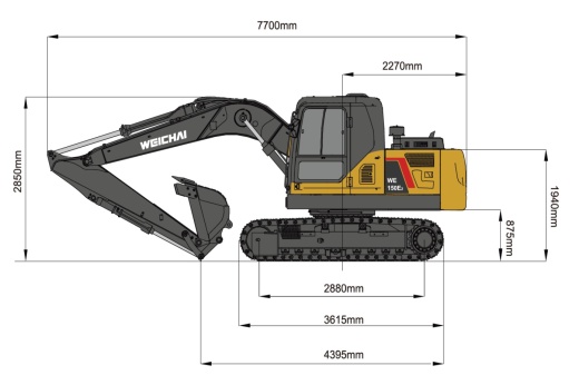 Гусеничный экскаватор Weheavy WE150E2