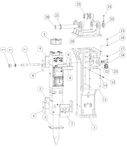 RR2000F - корпус (02000BLD Комплект демпферов)