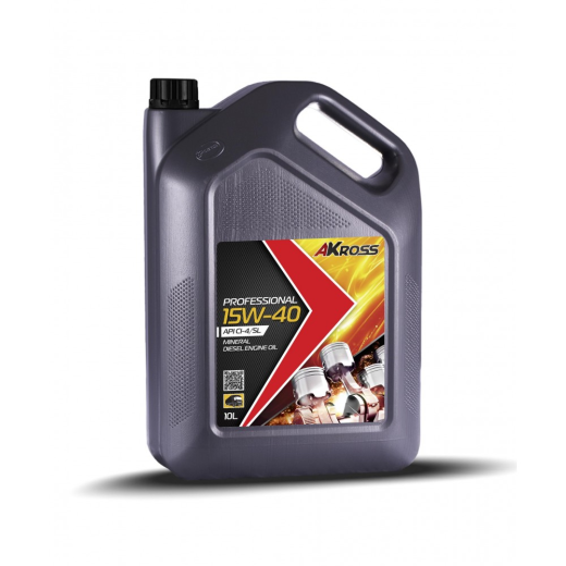 Моторное масло AKross 15W-40 Professional CI-4/SL 10 л (дизель)